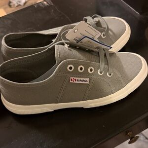 Superga Women's Sneakers in Gray Canvas